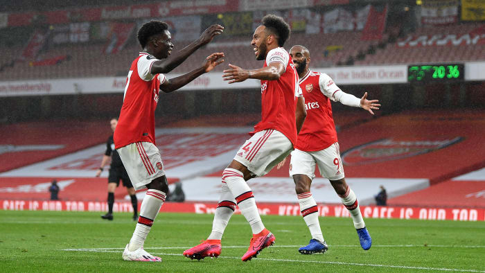 Arsenal stars Bukayo Saka and Pierre-Emerick Aubameyang